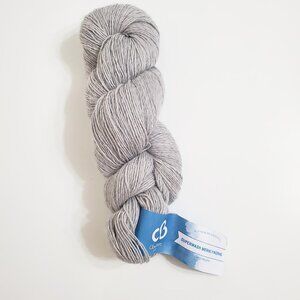 Cloudborn Fibers Superwash Merino Wool Fingering Yarn Grey Heather 100g 351m